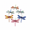 Beaded dragonfly ornaments set of 6 on white background – handmade beaded gifts
