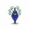Peacock Baby Set of 2 - handcrafted beaded peacock figurine on white background