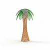 Handcrafted beaded palm tree sculpture on white background - 25PTRLS1