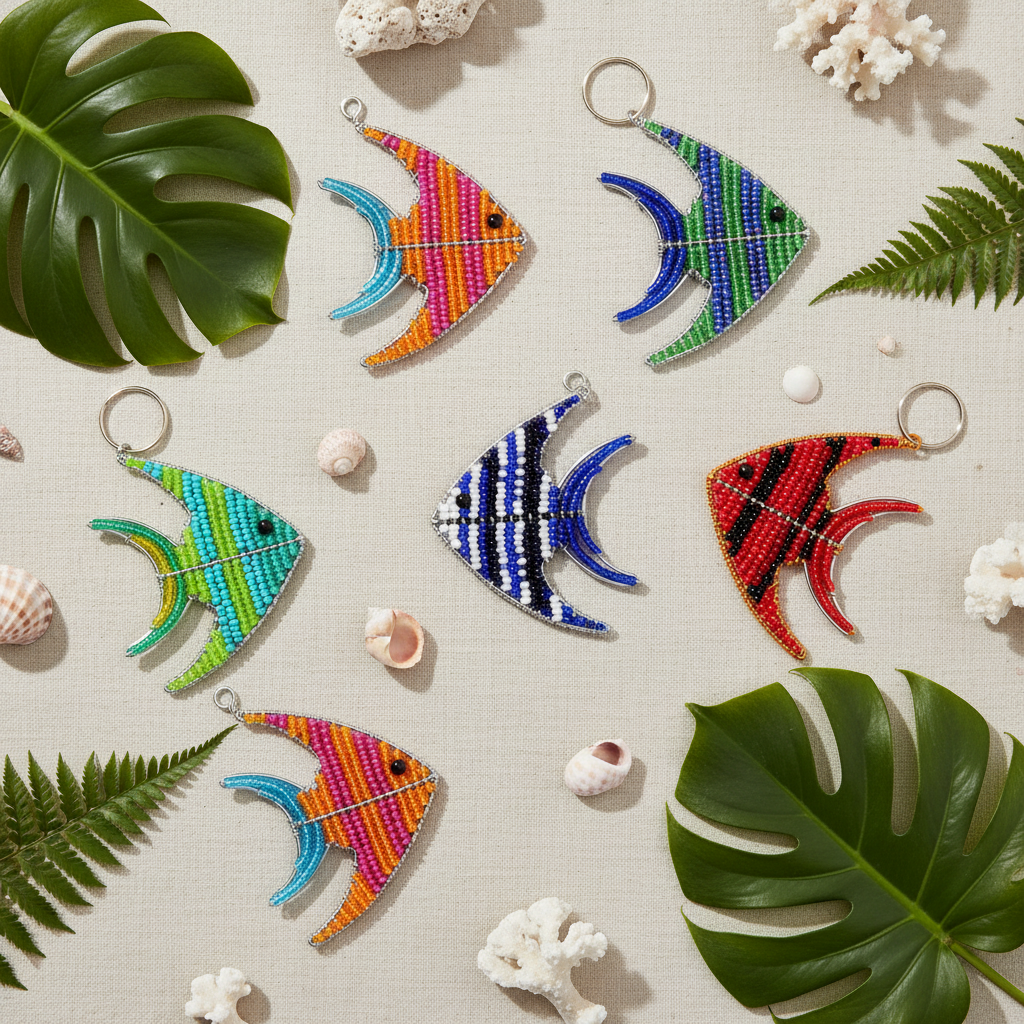 Extol Fish Angel Fish Keyring - Set of 6 | Extol Wholesale