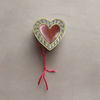 Red Painted Heart Ornament
