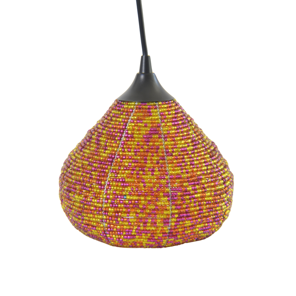 LeGourde Sunrise Pendant Light -Hand-sculpted and beaded, perfect for home decor. 