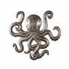 Octopus Magic handcrafted Haitian metal art wall sculpture on white background