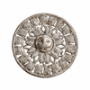 Here Comes the Sun sun-themed Haitian steel metal wall art on white background
