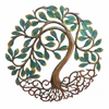 Painted Shining Tree Haitian metal art on white background