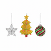 Christmas Tree With Star Ornament Set of 3 - white background hero shot
