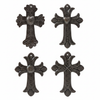 Small Crosses Set of 4 - Haitian steel metal art on white background