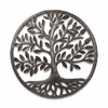 Classic Tree of Life Unpainted 23x23 Haitian metal art on white background