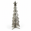 Tall 3D Christmas Tree Haitian metal art on white background