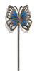 Cerulean Butterfly Painted Garden Stake Extol Accessories